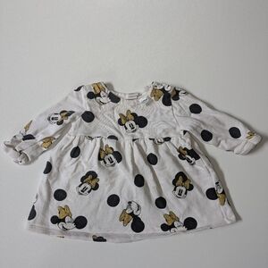 Disney Minnie Mouse Gold and Black Print Dress